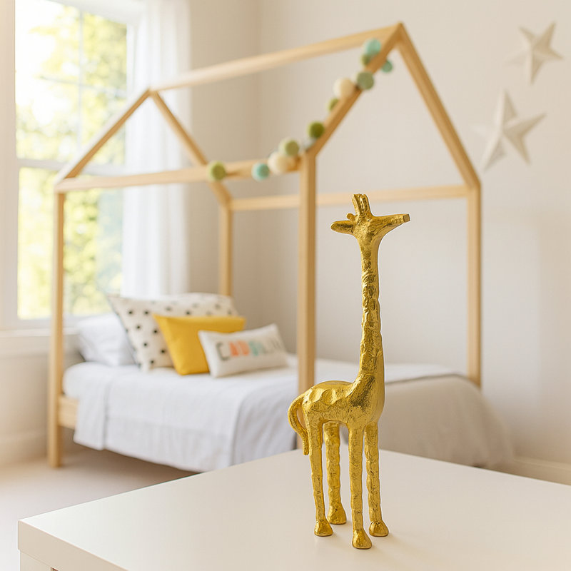 Girafe, animaux de compagnie, figurines et sculptures, Doré