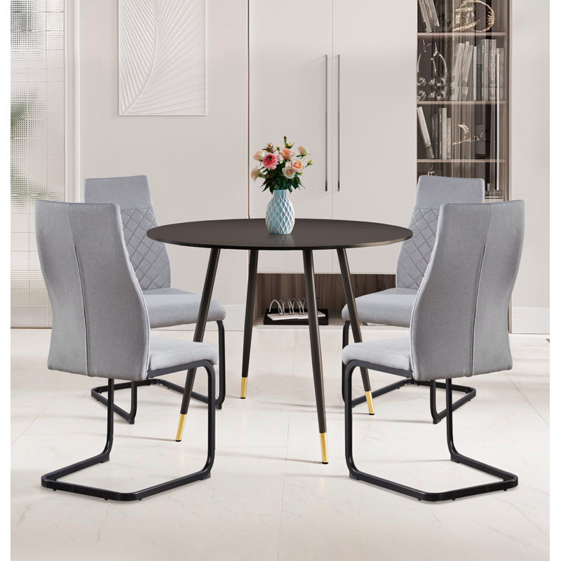 Haywards 4 - Person Dining Set, Black