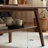 Simple solid oak tea table-1847826364
