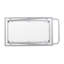 Chariot-bar Hip, verre trempé translucide et fer massif, 33,65 po x 37,1 po, métal élégant argenté et chariot avec fabrication, 37,1 po x 18,45 po,