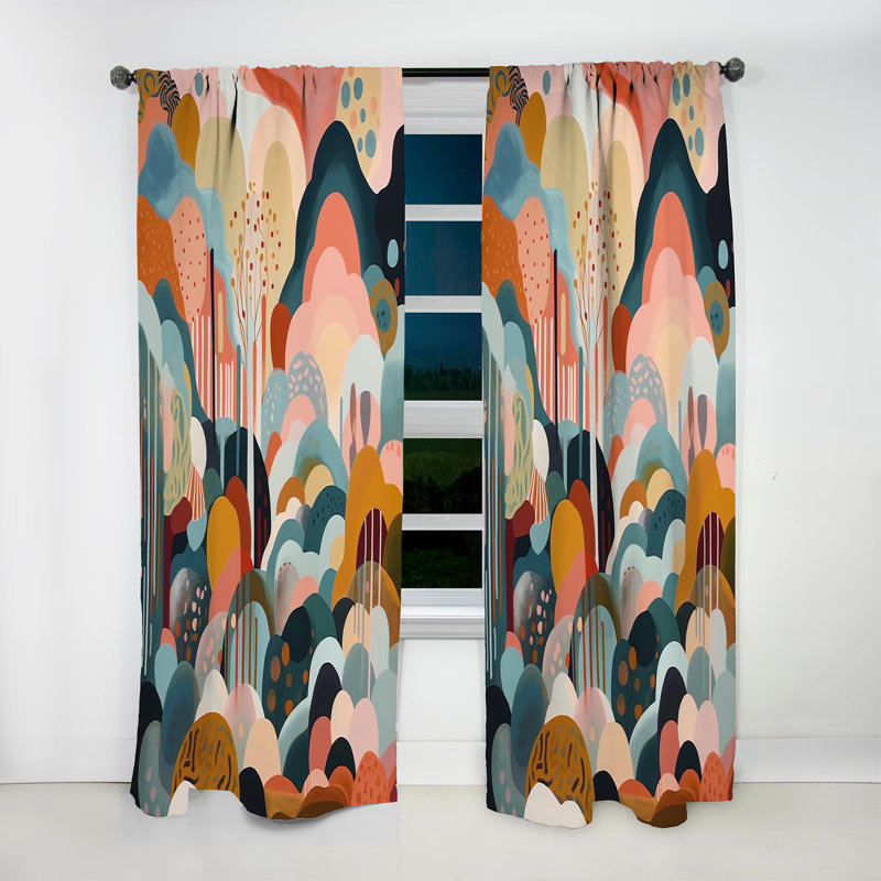 Belina - Minimalisme rose III - Rideau minimalisme - Velours obscurcissant - 1 panneau, L 52 po x L 95 po