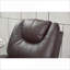 Canapé inclinable moderne en similicuir avec télécommande, deux porte-gobelets Recliners | Brun foncé-1986788916