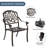 Cast Aluminum Outdoor Patio Dining Set, All Weather Outdoor Furniture Dining Set For Patio, Balcony, Lawn, Garden, Backyard (1 Round Table+2 Dining Chairs)-413886621