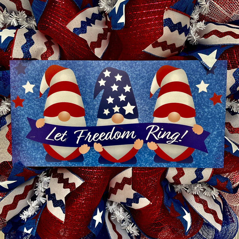 Couronne de gnome patriotique «Let Freedom Ring»