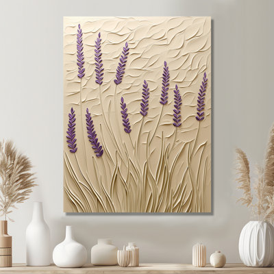 Lavande chuchotements de Provence V - décor floral en métal, impression de lavande