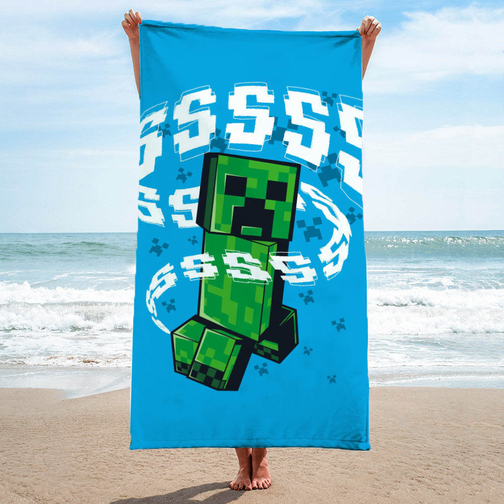 Minecraft - SSS Creeper 100% Baumwolle Strandtuch