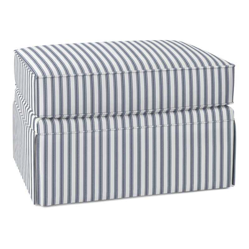 Savannah 28" Wide Rectangle Standard Ottoman, Perigold Excel Denim