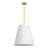 Elvaris 19" 1-Light Pleated White Fabric Pendant
