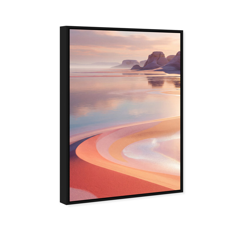 Coastal Dream Abstract Canvas Print by Oliver Gal, Black Frame, 10 x 15, 11"H x 16"W, Black Floater Frame