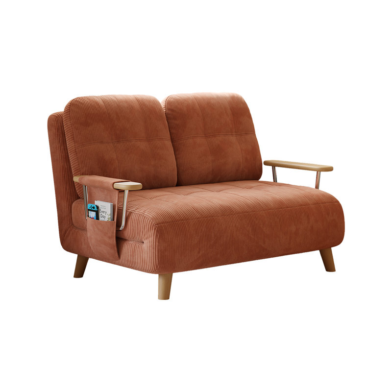 Canapé-lit convertible de 44,5 po 5-en-1 avec dossier réglable à 5 positions, chaise longue compacte moderne et rangement intégré pour un confort polyvalent.