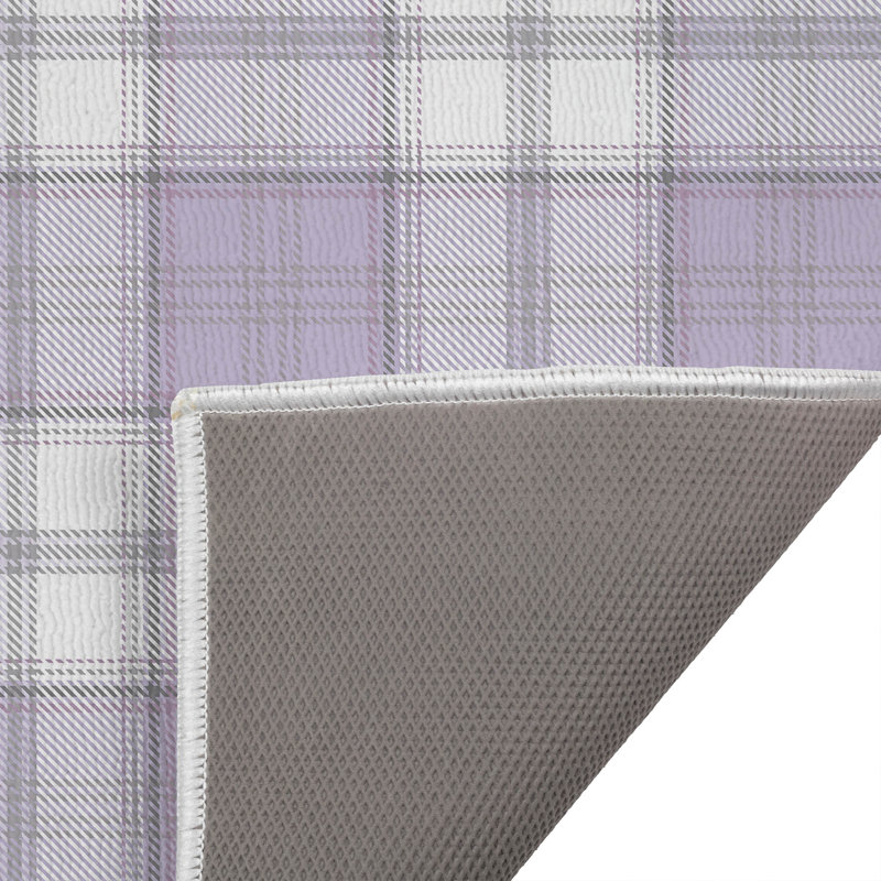 Bully Plaid Outdoor Doormat, 17" W x 24" L, Purple