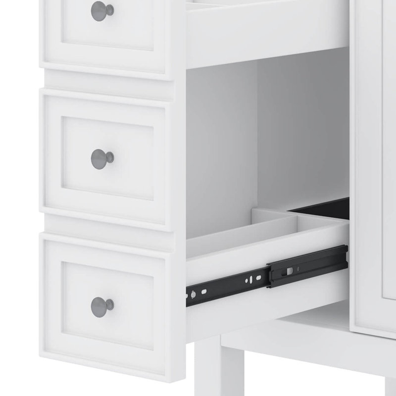 Ensemble de meuble-lavabo pour salle de bain 36 pouces avec une armoire et trois tiroirs