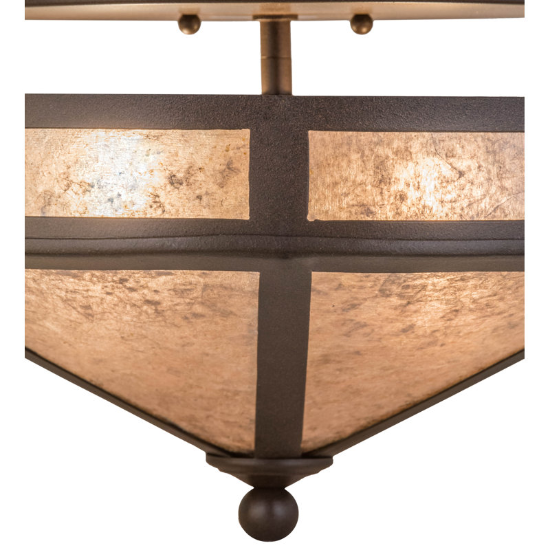 Plafonnier semi-encastré à cuves 16" unique 2 lumières Yearby
