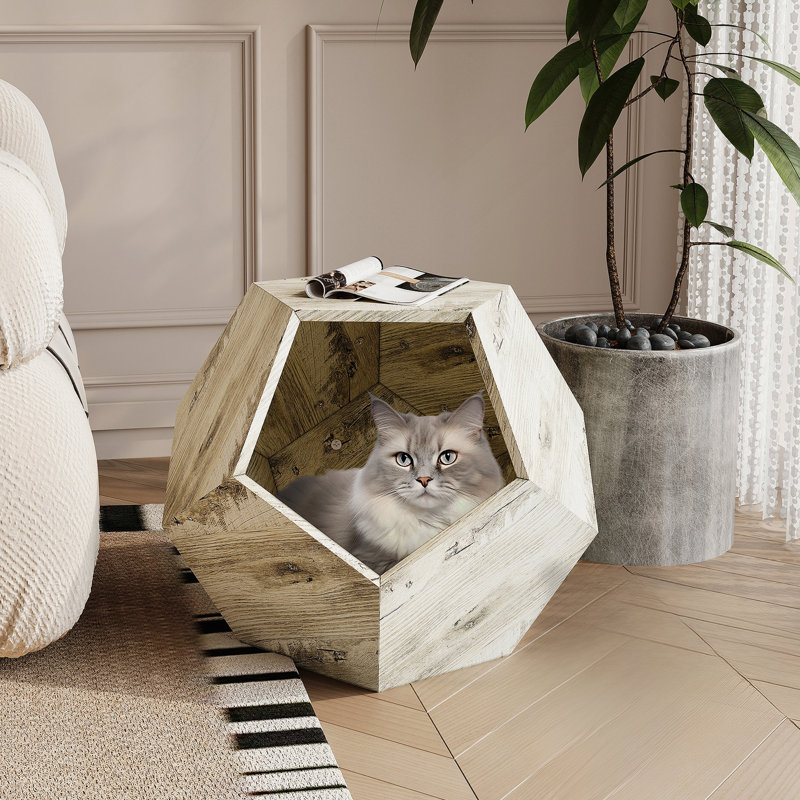 Table d'appoint pour chat 25,98 po, Chêne blanc