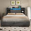 Upholstered Linen Ottoman Bed-1915711609-1915711610