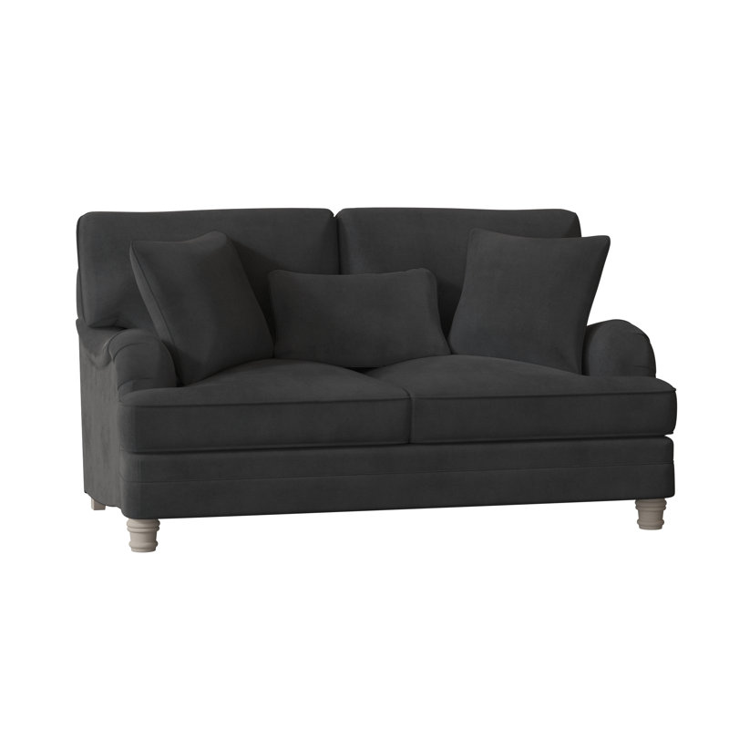 Tarleton Upholstered 69.5'' Loveseat, Akiko Graphite Performance 5534-011, Blanca
