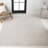 Ananna High-Low Modern Minimalist Checkered Monotone Ivory/Cream Indoor/Outdoor Rug-115519884