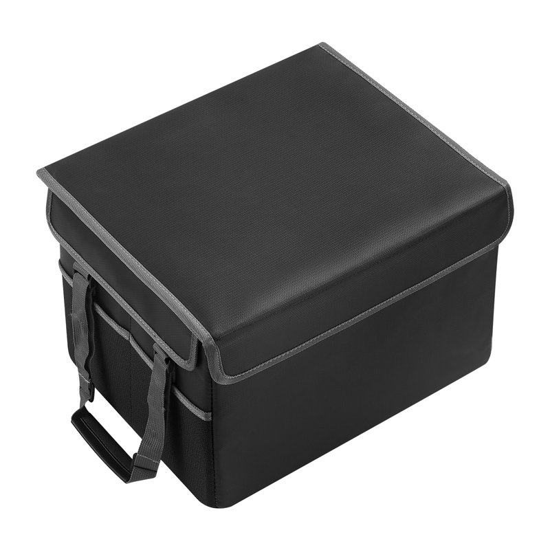 Fireproof Document Box, 1832 ℉ Heat Insulated Fireproof & Waterproof Box, Space-Saving and Foldable Design, Portable Home Office Travel File Organizer, for Passports, Important Documents, Files