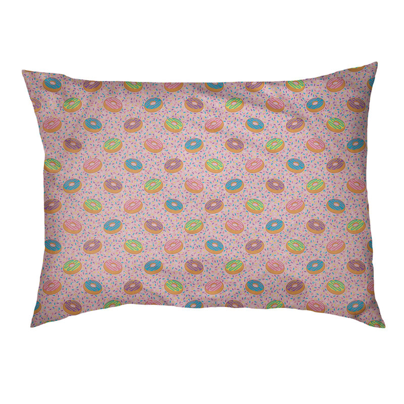 Coussin pour chien à l’extérieur Campion, Moyen (L 29,5 po x P19,5 po x H 9,5 po), Rose / Mauve