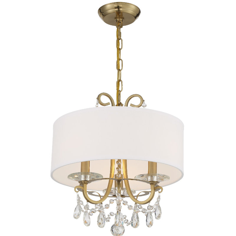 Luminaire suspendu tambour 3 lumières Elane, Spectra Swarovski