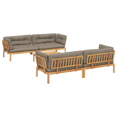 Ensemble de canapé de patio avec coussins 5 pièces Lark Manor