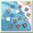 48pcs 1 Inch Square Mosaic Cabochons with Storage Box