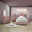Table de chevet Montreux en tissu rose