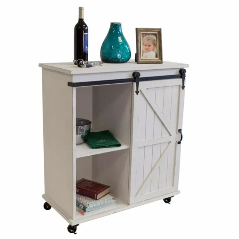 Savoie Solid Wood Top Kitchen Cart