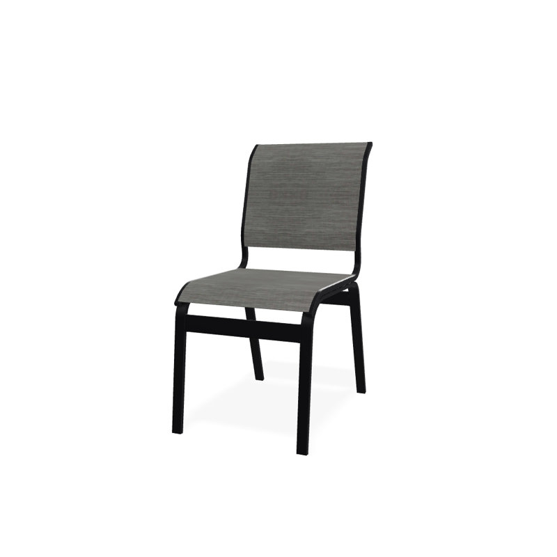 Chaise d'appoint de salle à manger Hiraku, Noir texturé, Sicile
