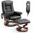 Leather Heated Massage Recliner Chair with Ottoman-1545968108