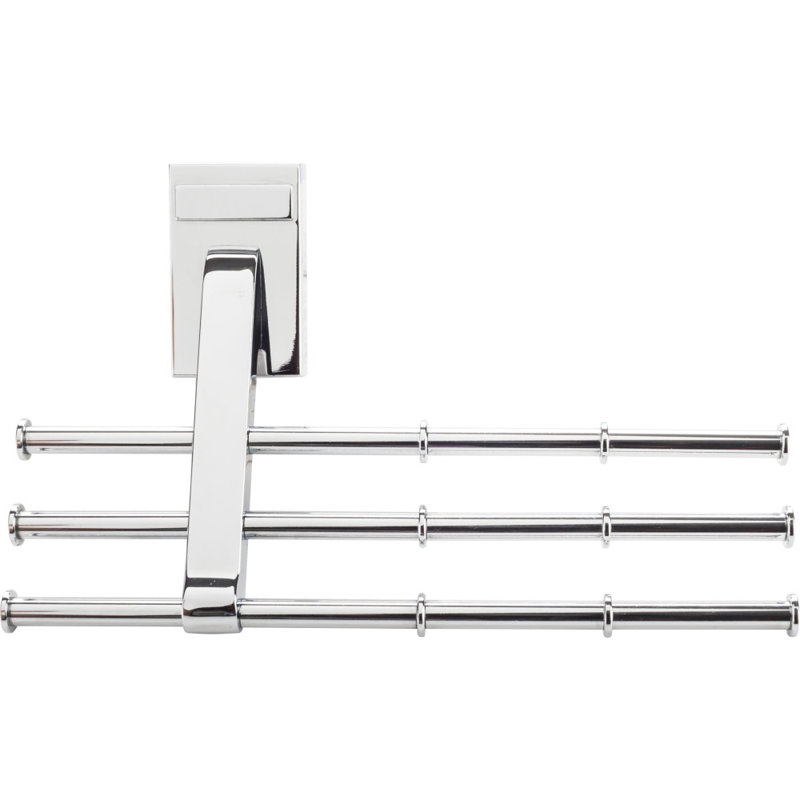 Metal Tie Rack, Polished Chrome