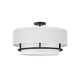 Graham Four-Light Semi-Flush Mount Ceiling Light w/ Faux Parchment Shades