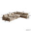 Canapé-lit modulaire en tissu 9 pièces 9 pièces-1865020614