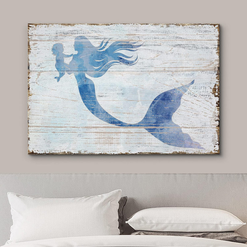 «Silhouettes Mermaid Baby Silhouettes» sur toile