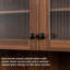 Armoire de cuisine avec tablettes de rangement coulissantes polyvalentes en noyer