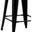 Tabourets de bar modernes en métal sans dossier de 2 sièges de 30 po, noir mat, rustique et solide, idéaux pour les bars à la maison, de style américain et les cuisines tendance