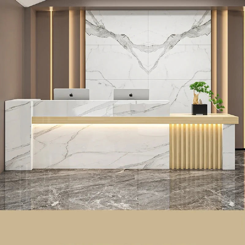 Chrislaine Executive Desk, Left, Beige