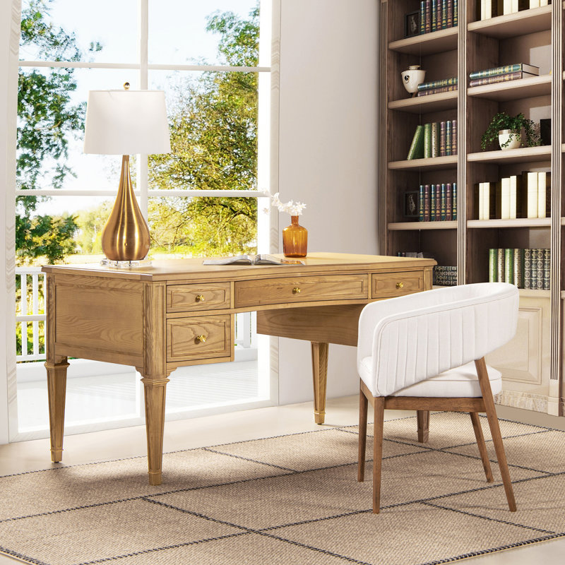 Jarboe Executive Desk, Natural Brown