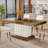 63'' Pedestal Dining Table for 4-6-1760869345
