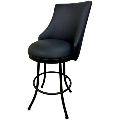 Swivel Upholstered Counter Stool with Metal Frame
