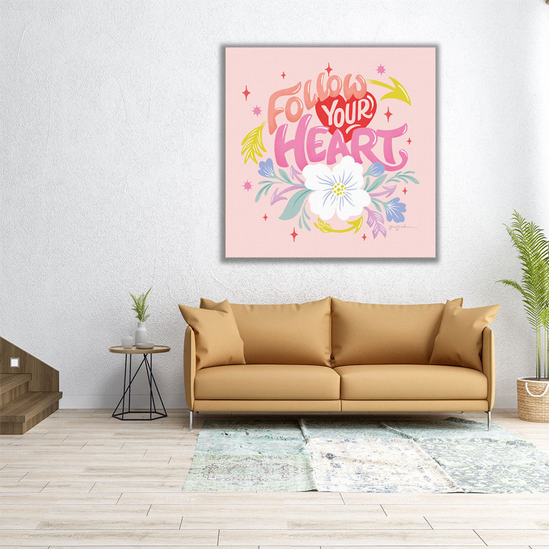 «Follow Your Heart I», reproduction d'art sur toile, H 20 po x l 20 po