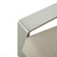 Chaise longue d'extérieur et d'intérieur en aluminium, structure à finition argentée avec coussin beige, ensemble de 2