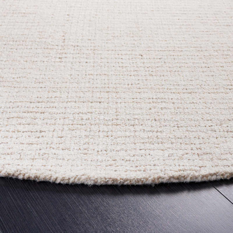 Maja Handmade Tufted Wool Ivory/Beige Rug, Round 183cm