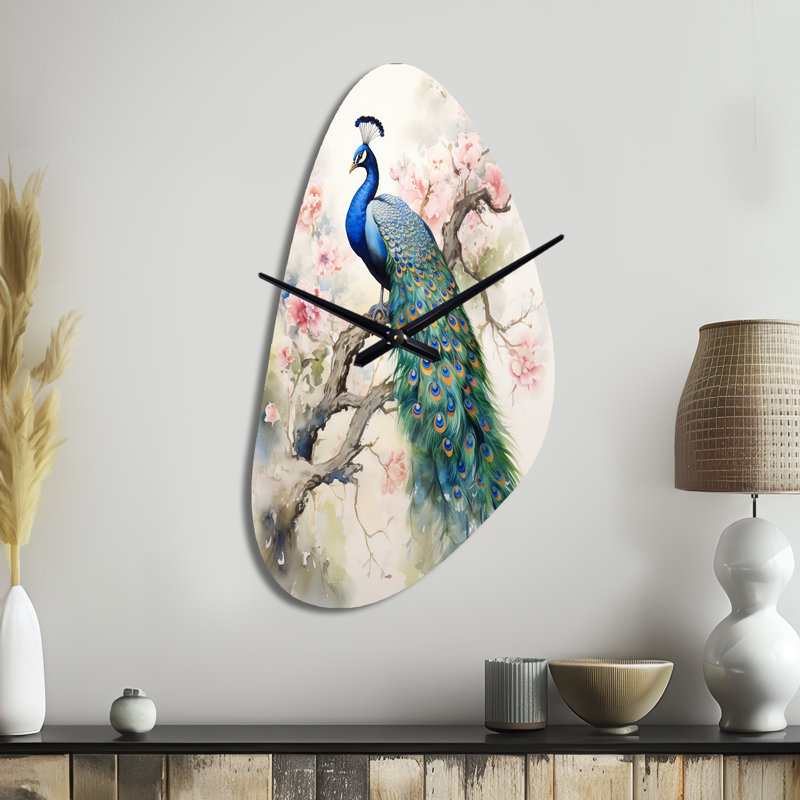 Bhandare - Grande horloge murale bleue - forme unique, Grand