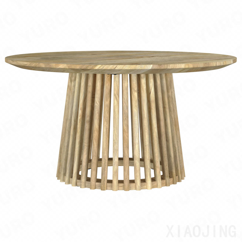 Natural Mango Round Cocktail Coffee Table