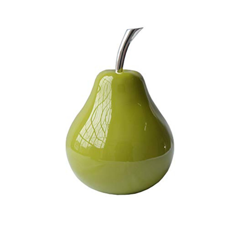 Annebeth Pera Blanco Pear, 9" H x 6" W x 6" D, Green