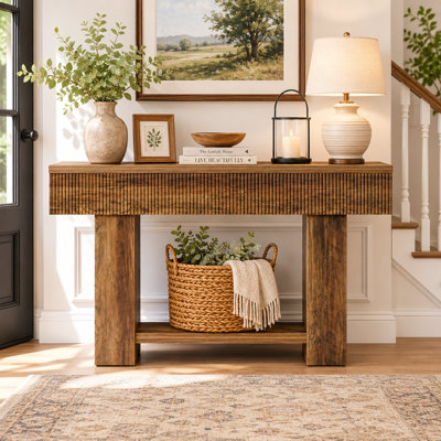 55" Console Table with 2-Tier Storage