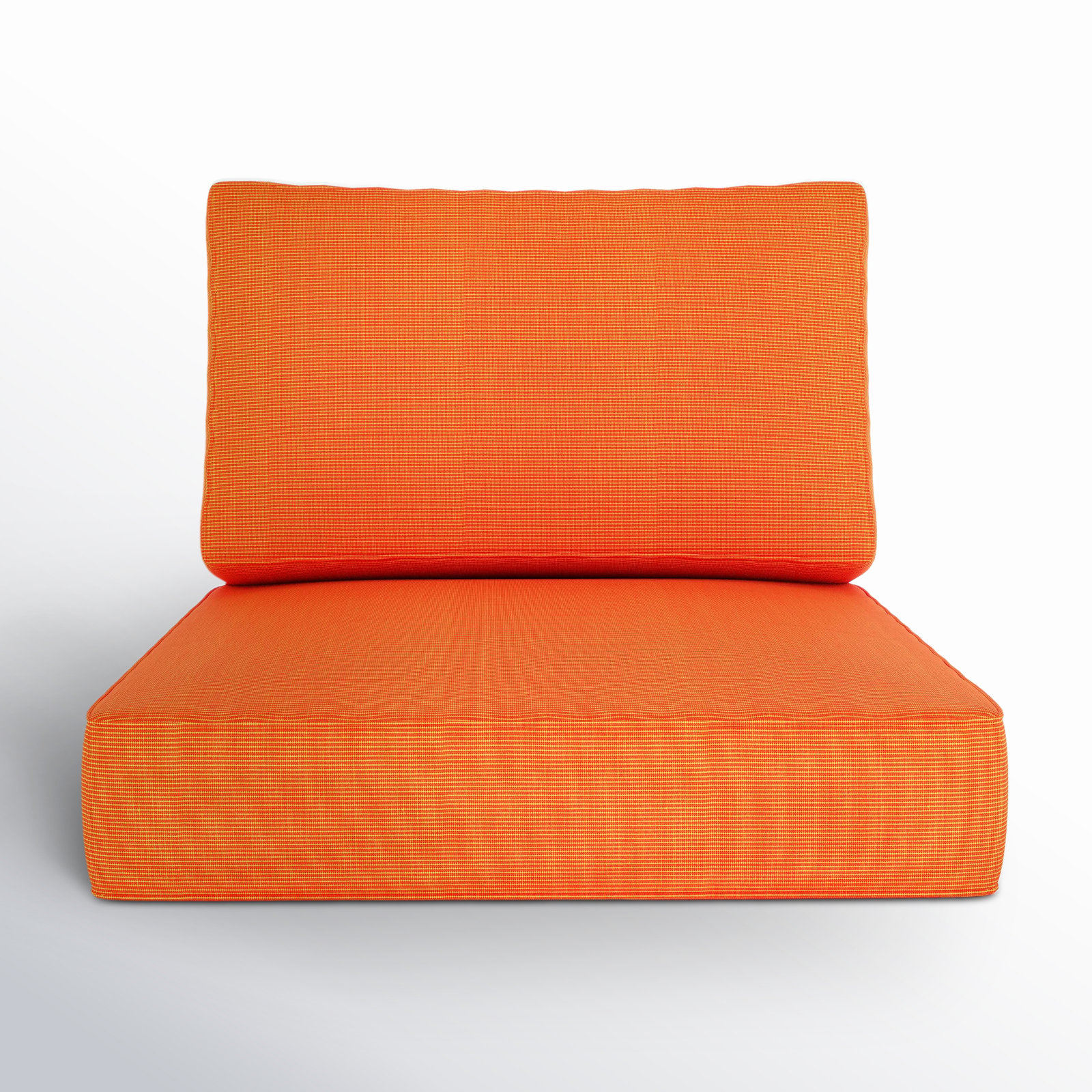 Lani Outdoor Sunbrella Seat/Back Cushion, Sunbrella Upholstery Tangerine Sunbrella® Canvas
