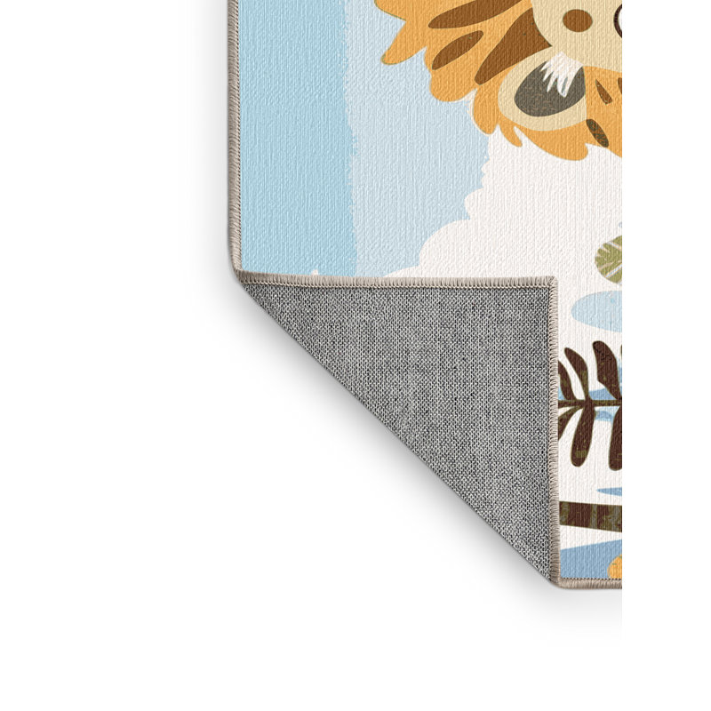 Tapis pour enfants mignons lavables Dakota Fields, Rectangulaire 7 pi x 10 pi