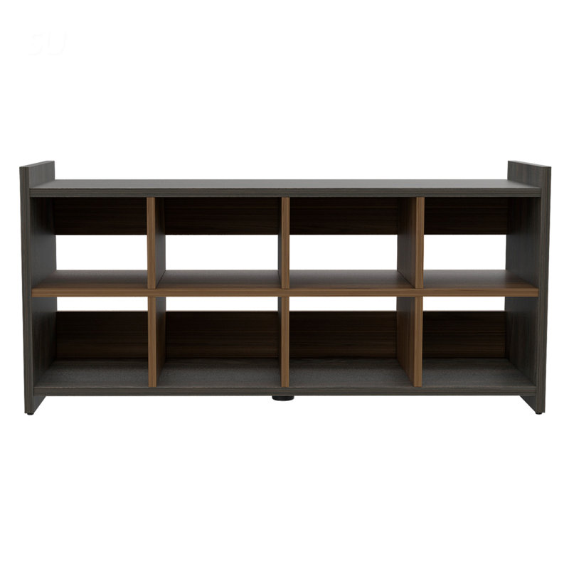 Unité de rangement pour hall d'entrée avec une capacité de huit chaussures, conception élégante en deux couleurs pour les foyers organisés et bien rangés